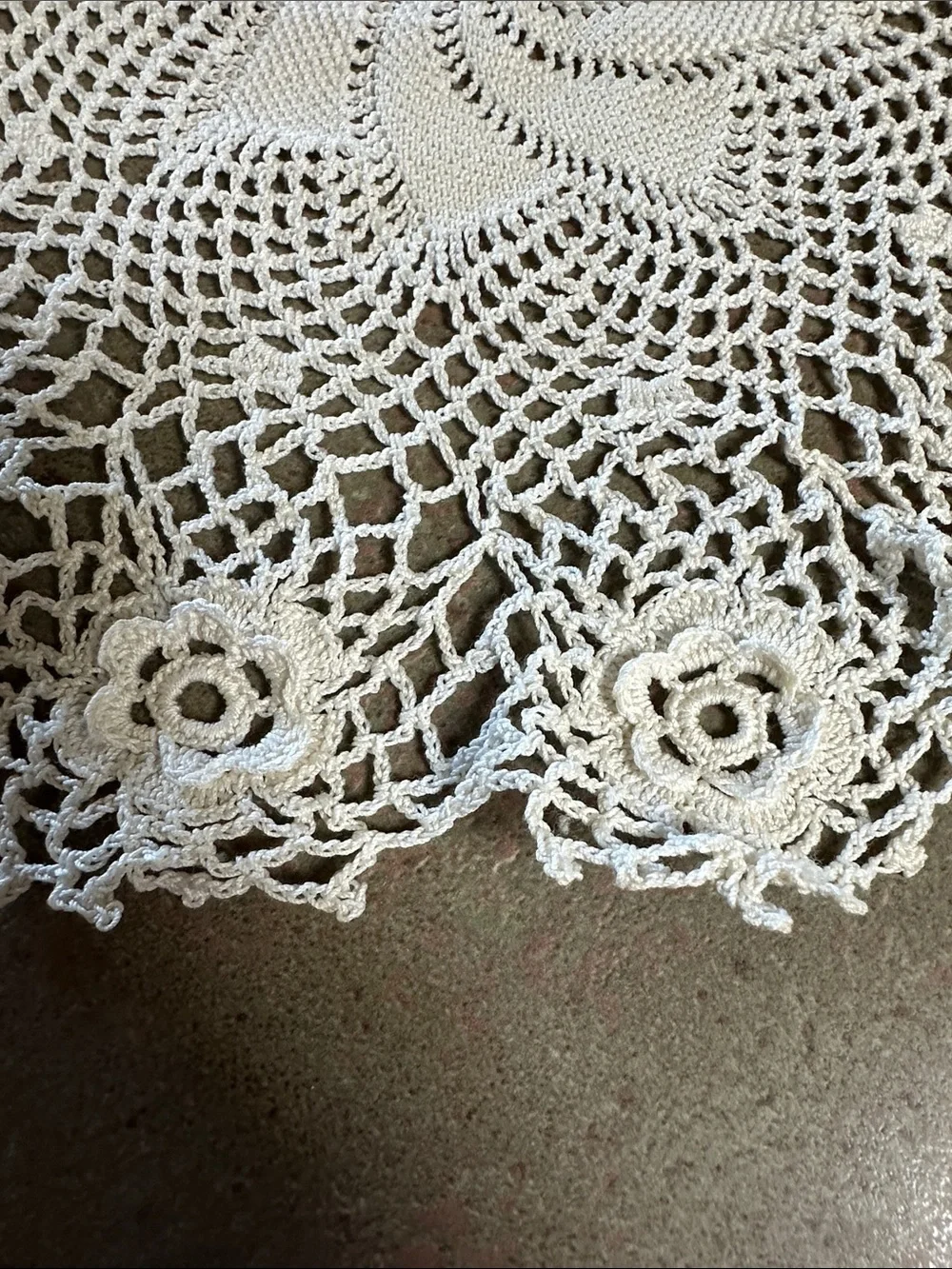 Vintage Handmade Crochet Lace Doilies White Set of 4 Pinwheel Rose